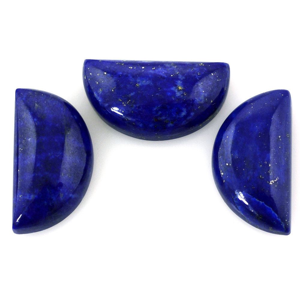 LAPIS LAZULI PLAIN D SHAPE FANCY 15X8MM 4.40 Cts.