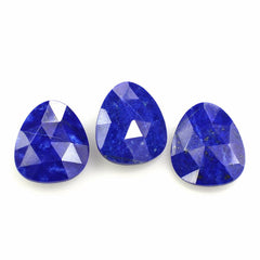 LAPIS LAZULI ROSE CUT BRIOLETTE IRREGULAR TRILLION 13X11MM 3.73 Cts.