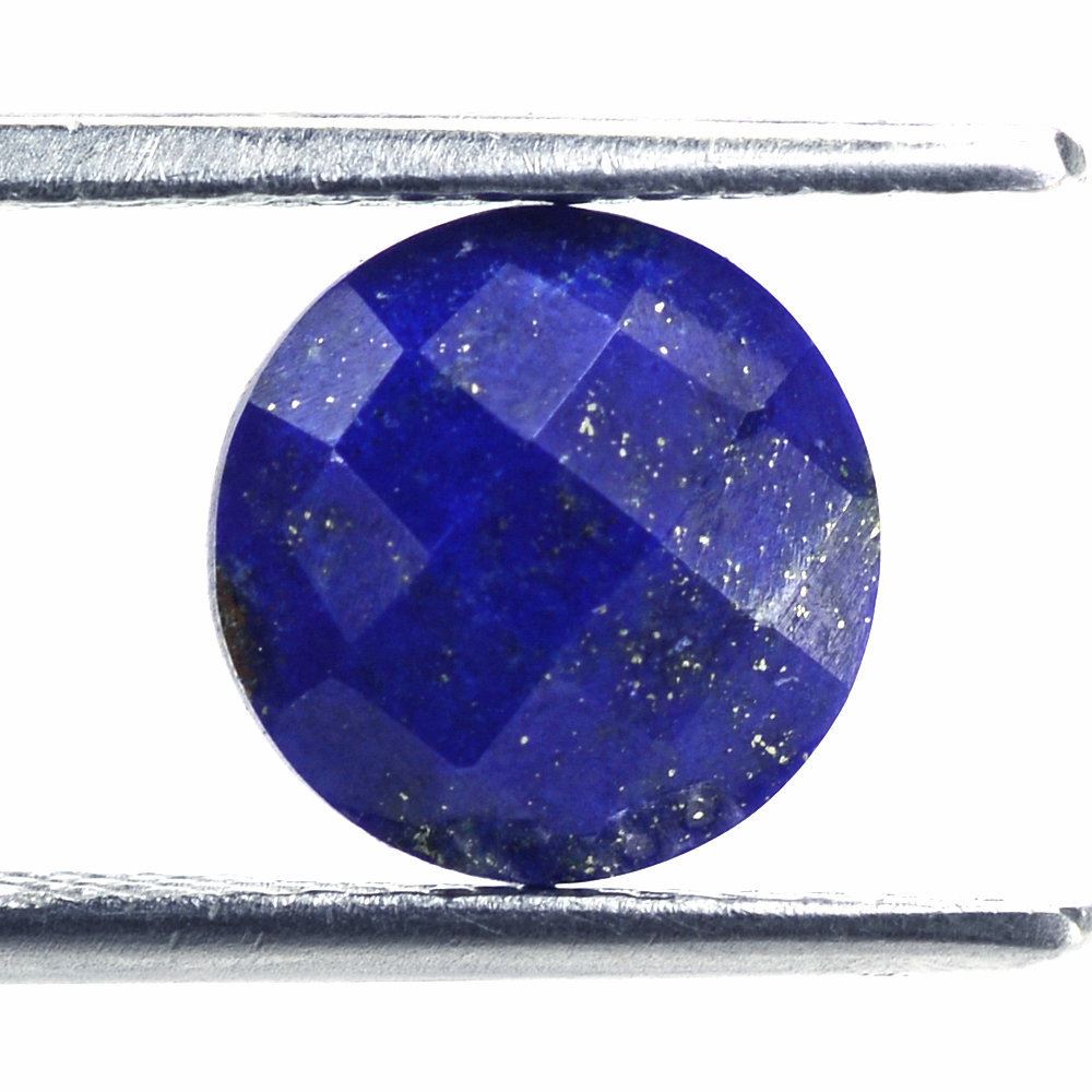 LAPIS LAZULI CHECKER CUT ROUND 9MM 2.80 Cts.