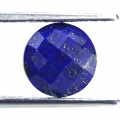 LAPIS LAZULI CHECKER CUT ROUND 9MM 2.80 Cts.