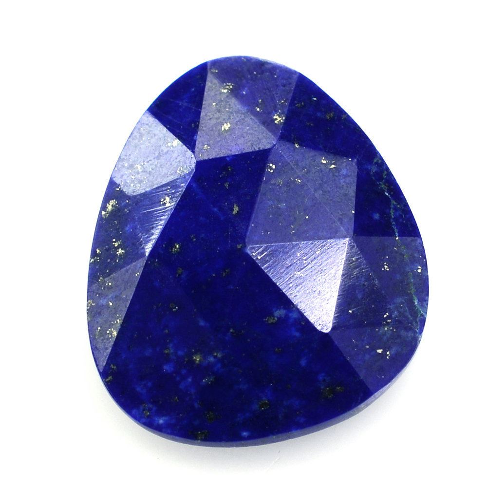 LAPIS LAZULI ROSE CUT BRIOLETTE IRREGULAR TRILLION 13X11MM 3.77 Cts.
