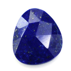 LAPIS LAZULI ROSE CUT BRIOLETTE IRREGULAR TRILLION 13X11MM 3.77 Cts.