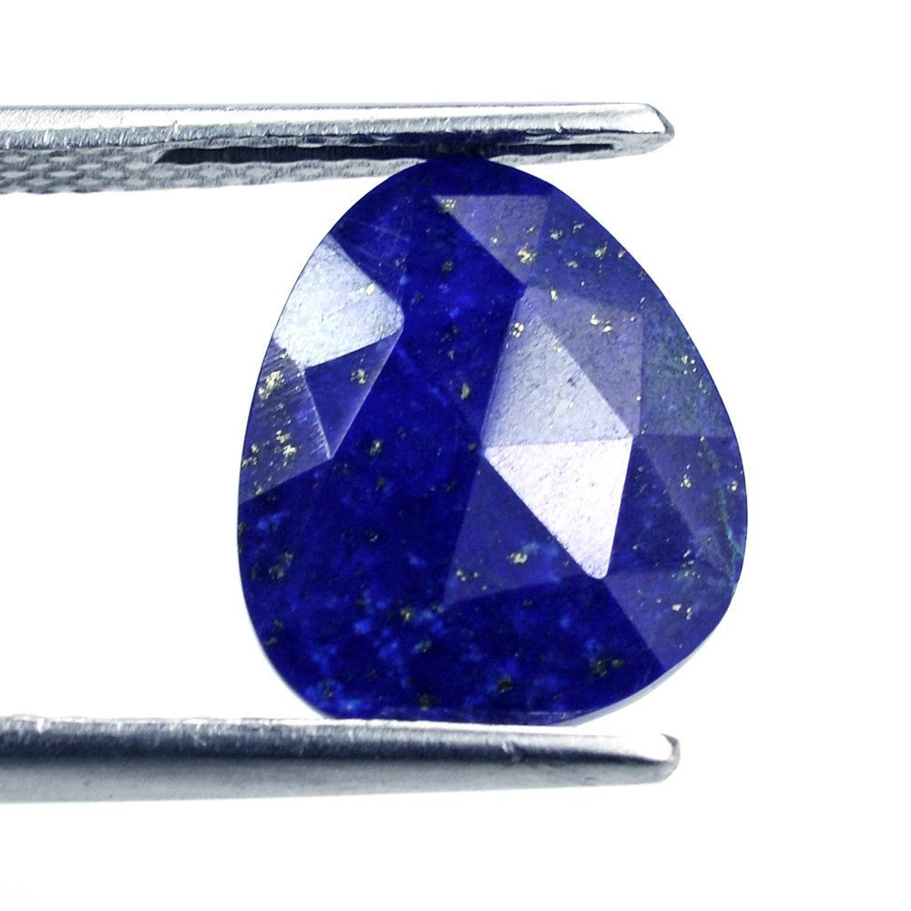 LAPIS LAZULI ROSE CUT BRIOLETTE IRREGULAR TRILLION 13X11MM 3.77 Cts.