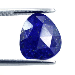 LAPIS LAZULI ROSE CUT BRIOLETTE IRREGULAR TRILLION 13X11MM 3.77 Cts.