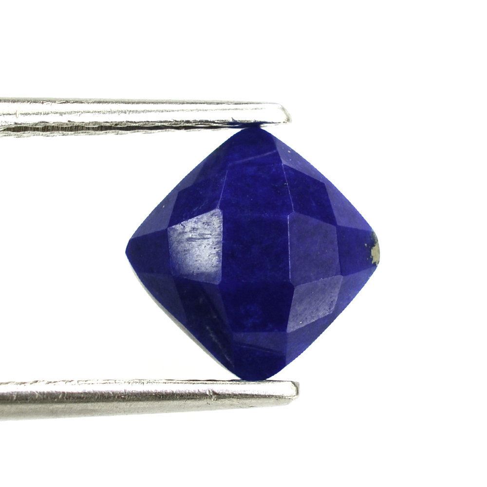 LAPIS LAZULI CHECKER CUSHION CAB 8MM 2.23 Cts.