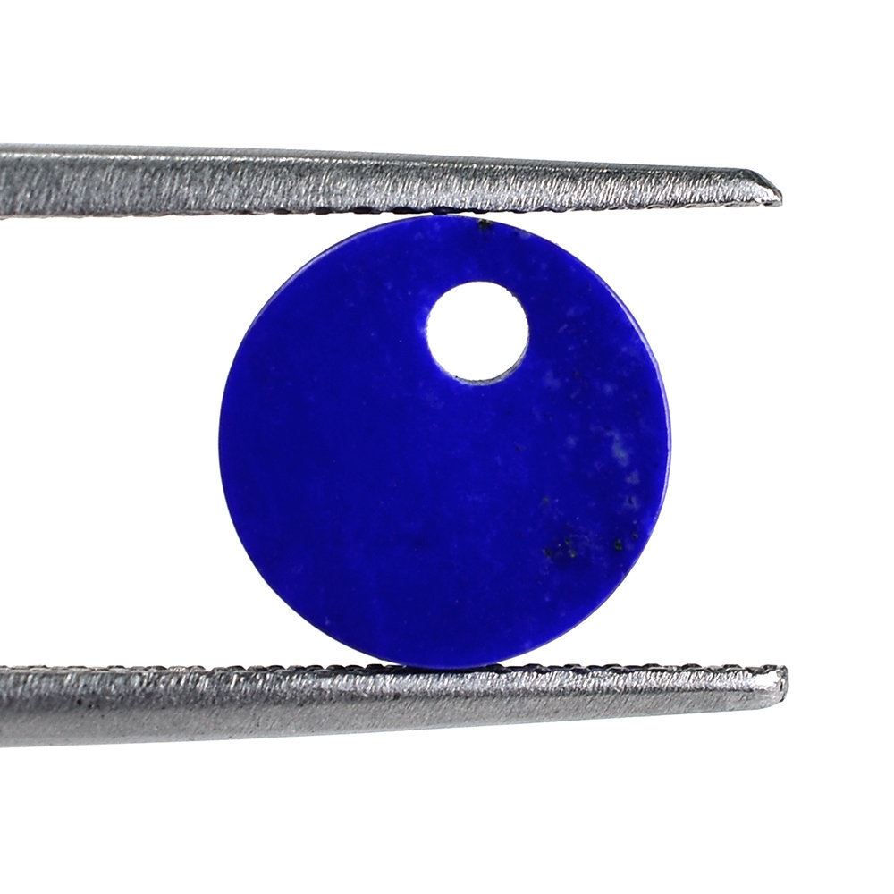 LAPIS LAZULI FLAT ROUND DISK (FINE) (FULL DRILL) 9X9MM 2.50 Cts.