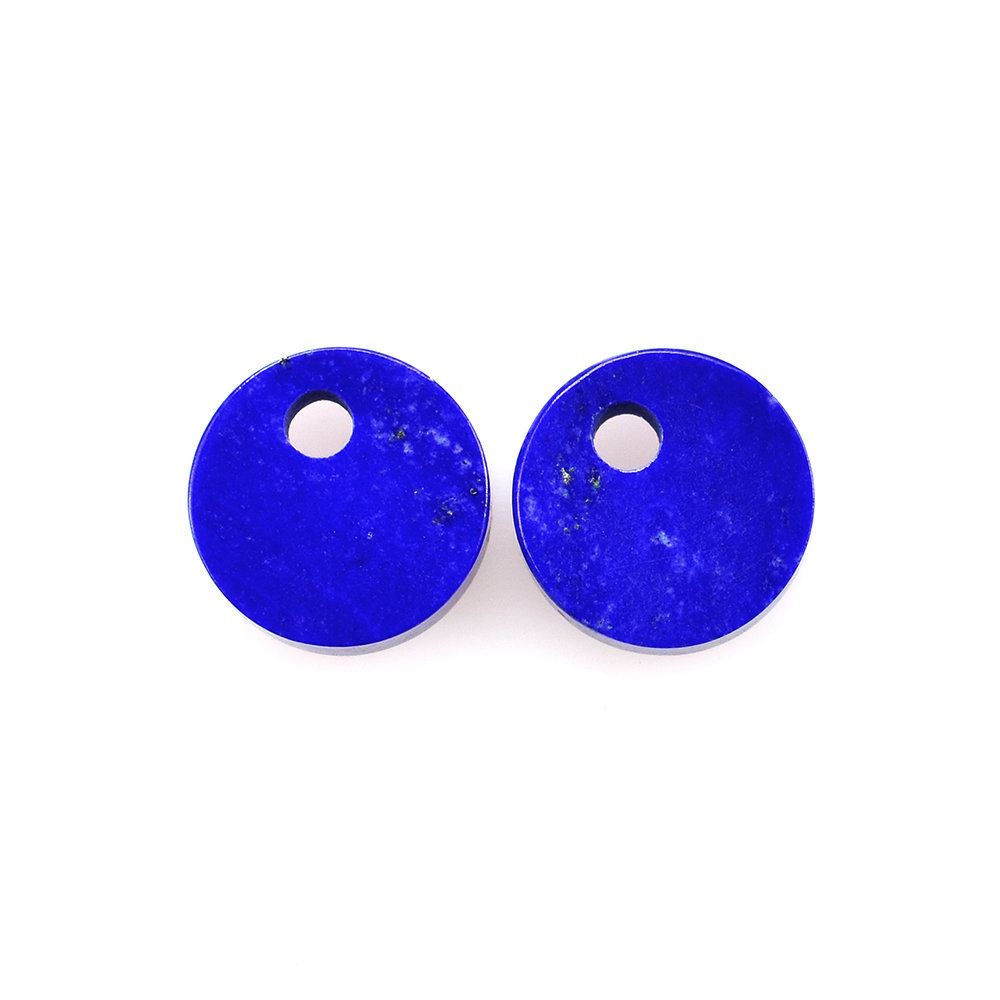LAPIS LAZULI FLAT ROUND DISK (FINE) (FULL DRILL) 9X9MM 2.50 Cts.