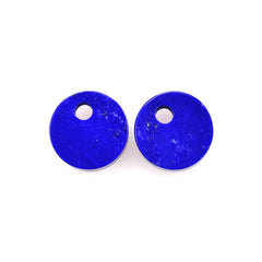LAPIS LAZULI FLAT ROUND DISK (FINE) (FULL DRILL) 9X9MM 2.50 Cts.