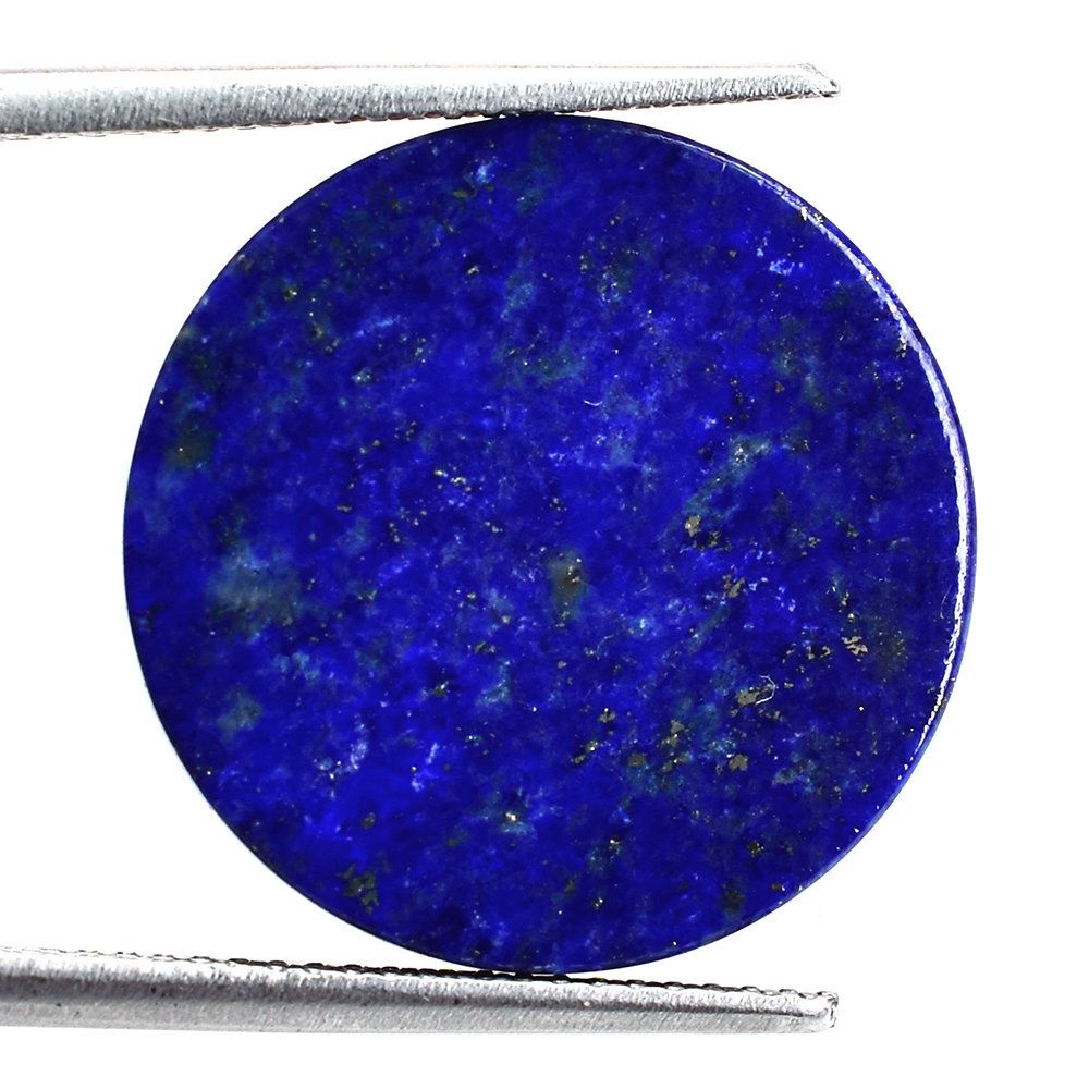 LAPIS LAZULI DISK ROUND (2-Quality) 18MM 9.45 Cts.