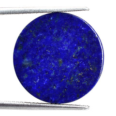 LAPIS LAZULI DISK ROUND (2-Quality) 18MM 9.45 Cts.