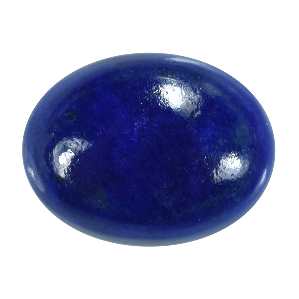 LAPIS LAZULI SOME WHITE SPOTS AND PYRITE PLAIN CAB OVAL 8.00X6.00 MM 1.38 Cts.
