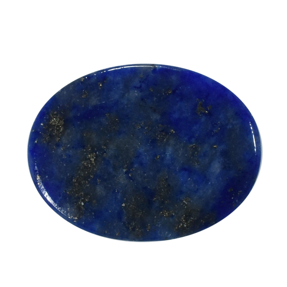 LAPIS LAZULI SOME WHITE SPOTS AND PYRITE PLAIN CAB OVAL 8.00X6.00 MM 1.38 Cts.