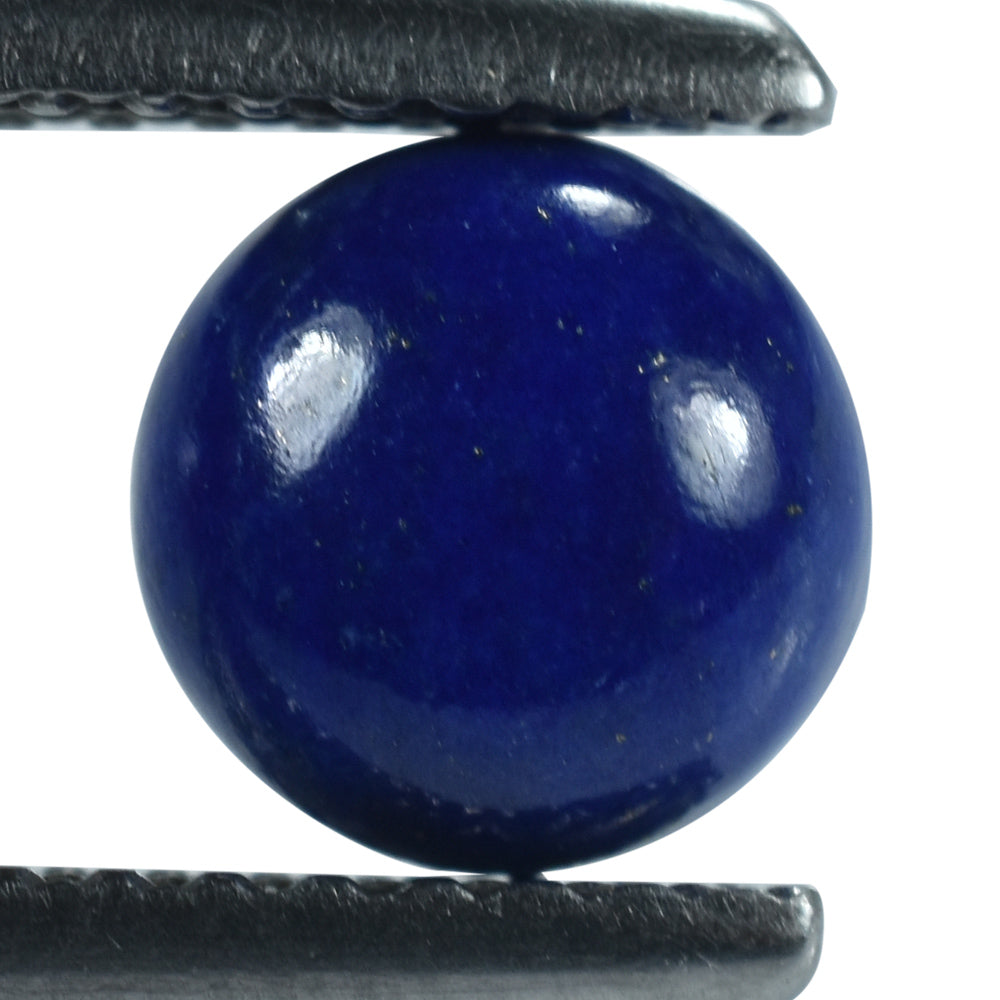 LAPIS LAZULI SOME WHITE SPOTS AND PYRITE PLAIN CAB ROUND 6.00X6.00 MM 1.05 Cts.
