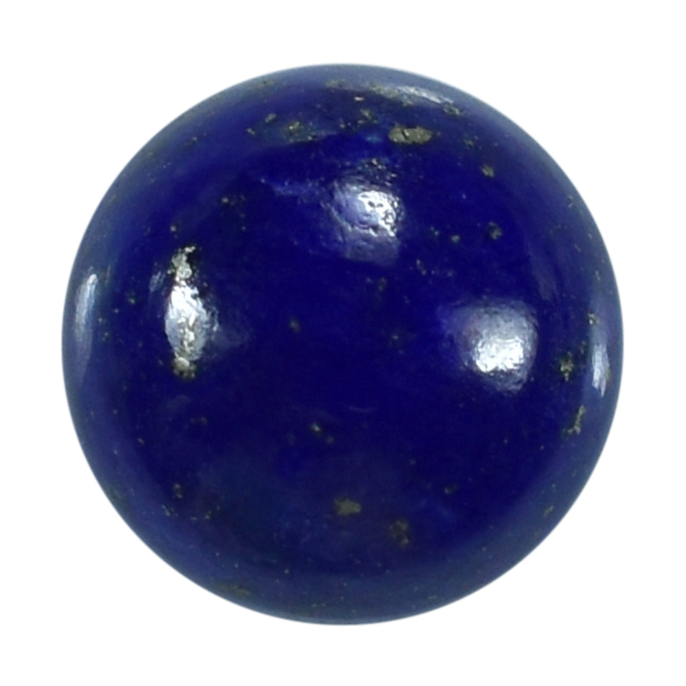 LAPIS LAZULI PLAIN ROUND CAB (SOME WHITE SPOTS AND PYRITE) 8.00X8.00 MM 2.30 Cts.