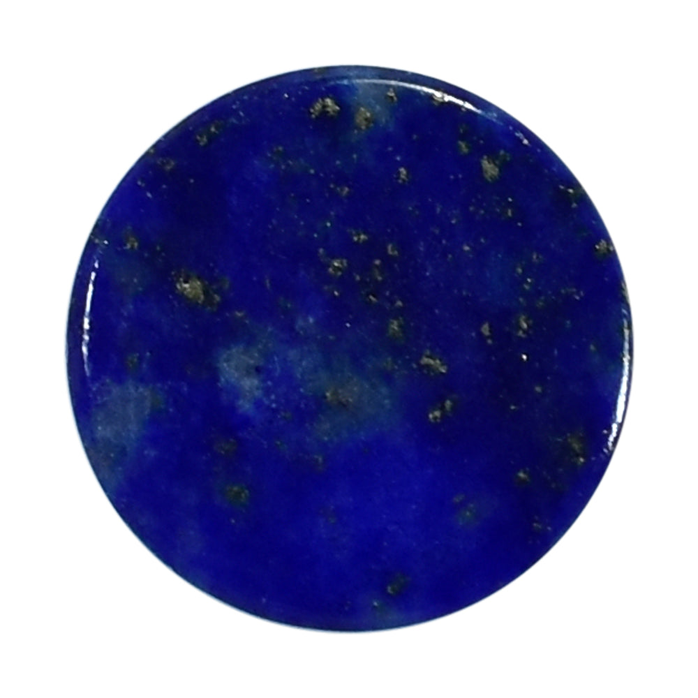 LAPIS LAZULI PLAIN ROUND CAB (SOME WHITE SPOTS AND PYRITE) 8.00X8.00 MM 2.30 Cts.