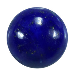LAPIS LAZULI PLAIN ROUND CAB (SOME WHITE SPOTS AND PYRITE) 10.00X10.00 MM 4.43 Cts.