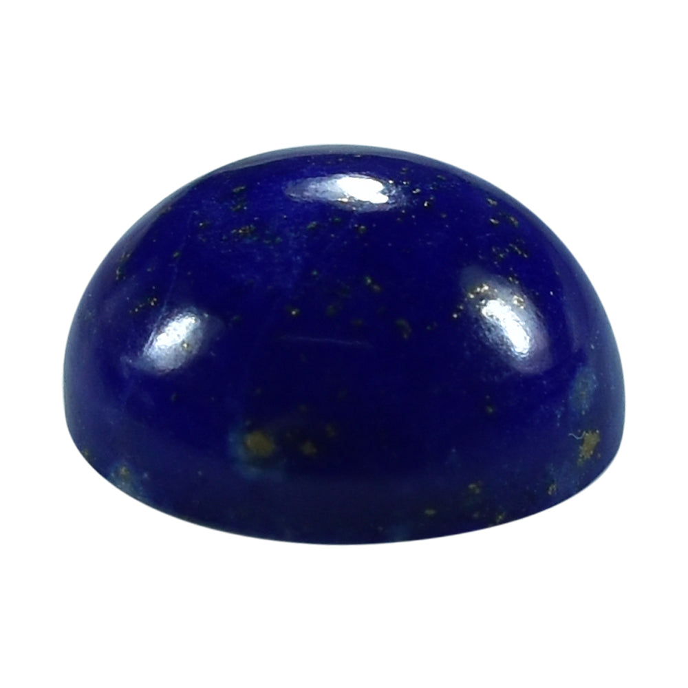LAPIS LAZULI PLAIN ROUND CAB (SOME WHITE SPOTS AND PYRITE) 10.00X10.00 MM 4.43 Cts.