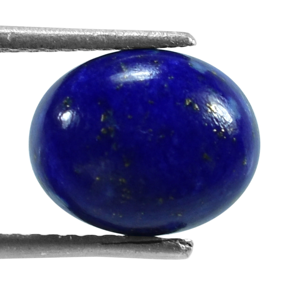 LAPIS LAZULI PLAIN OVAL CAB (SOME WHITE SPOTS AND PYRITE) 10.00X8.00 MM 2.92 Cts.