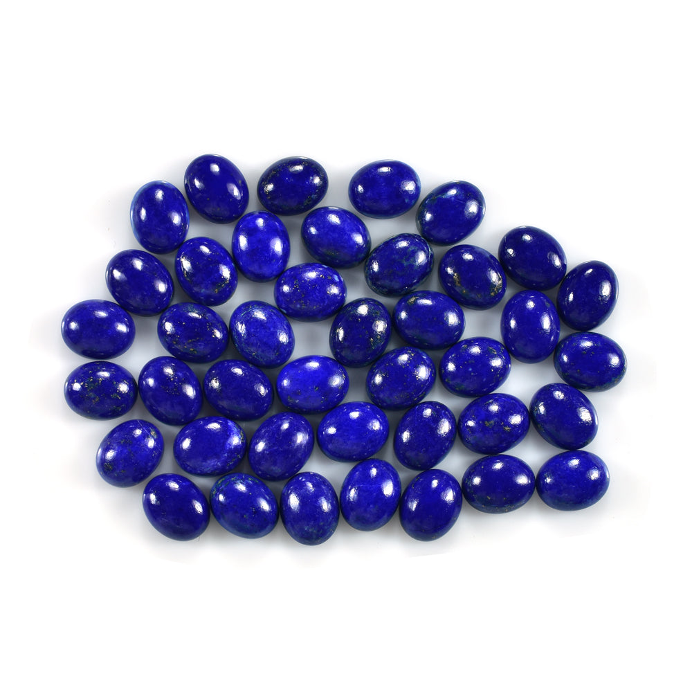 LAPIS LAZULI PLAIN OVAL CAB (SOME WHITE SPOTS AND PYRITE) 10.00X8.00 MM 2.92 Cts.
