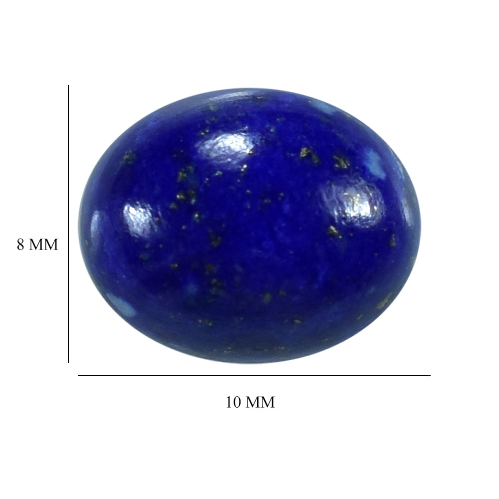 LAPIS LAZULI PLAIN OVAL CAB (SOME WHITE SPOTS AND PYRITE) 10.00X8.00 MM 2.92 Cts.