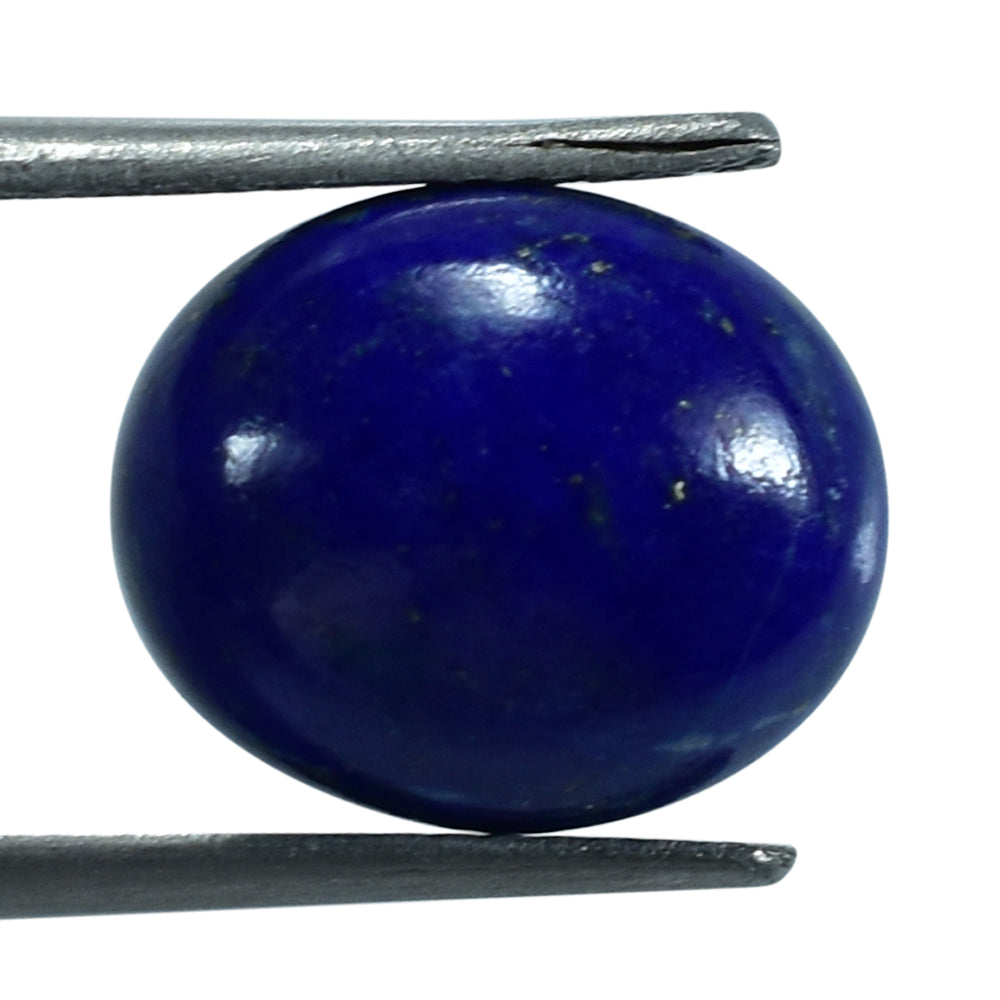 LAPIS LAZULI PLAIN OVAL CAB (SOME WHITE SPOTS AND PYRITE) 12.00X10.00 MM 5.28 Cts.