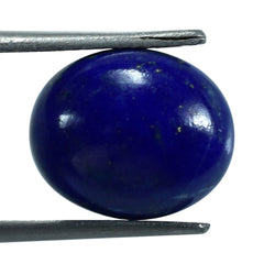 LAPIS LAZULI PLAIN OVAL CAB (SOME WHITE SPOTS AND PYRITE) 12.00X10.00 MM 5.28 Cts.