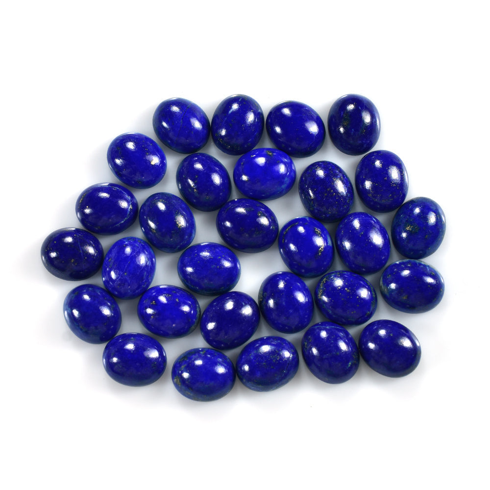 LAPIS LAZULI PLAIN OVAL CAB (SOME WHITE SPOTS AND PYRITE) 12.00X10.00 MM 5.28 Cts.