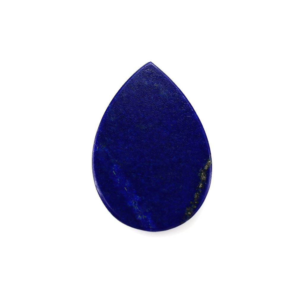 LAPIS LAZULI ROSE CUT PEAR CAB FLAT 30X20MM 13.63 Cts.