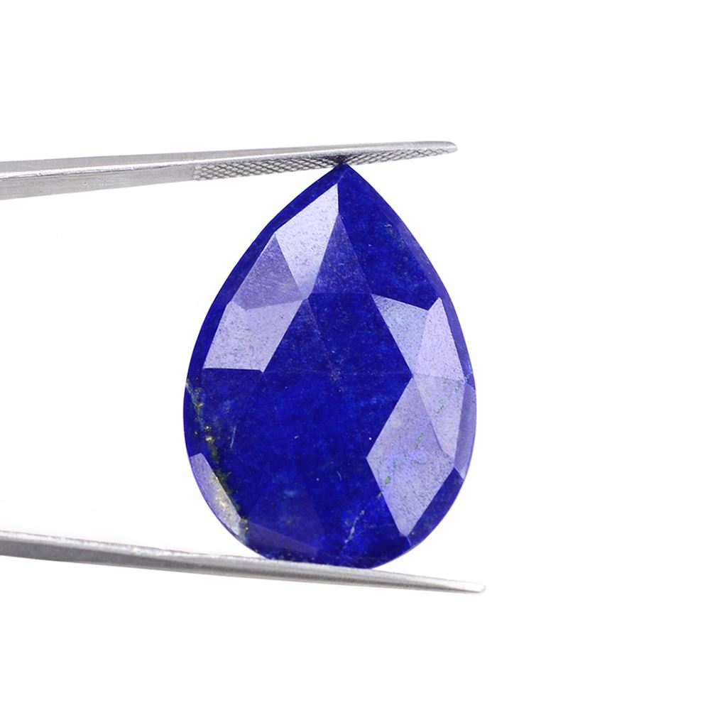 LAPIS LAZULI ROSE CUT PEAR CAB FLAT 30X20MM 13.63 Cts.