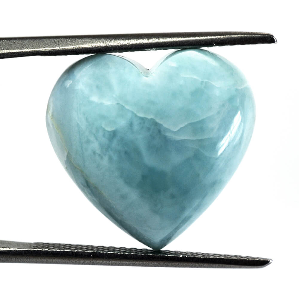 LARIMAR HEART CAB 15.50MM 12.67 Cts.