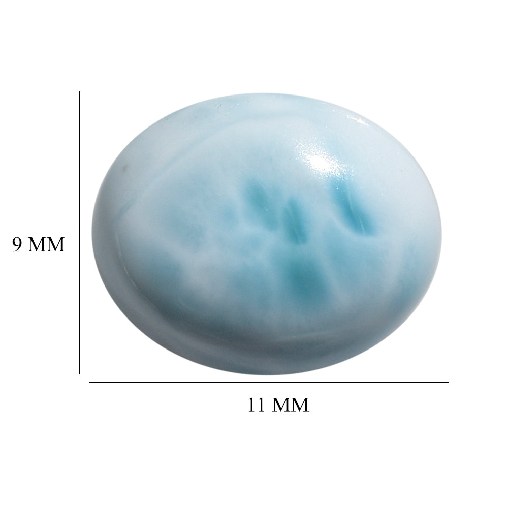 LARIMAR PLAIN OVAL CAB 11.00X9.00 MM 3.73 Cts.