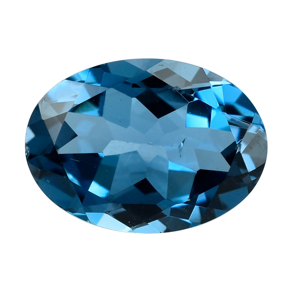 LONDON BLUE TOPAZ CUT OVAL 14X10MM 7.00 Cts.