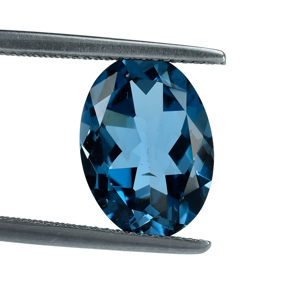 LONDON BLUE TOPAZ CUT OVAL 14X10MM 7.00 Cts.