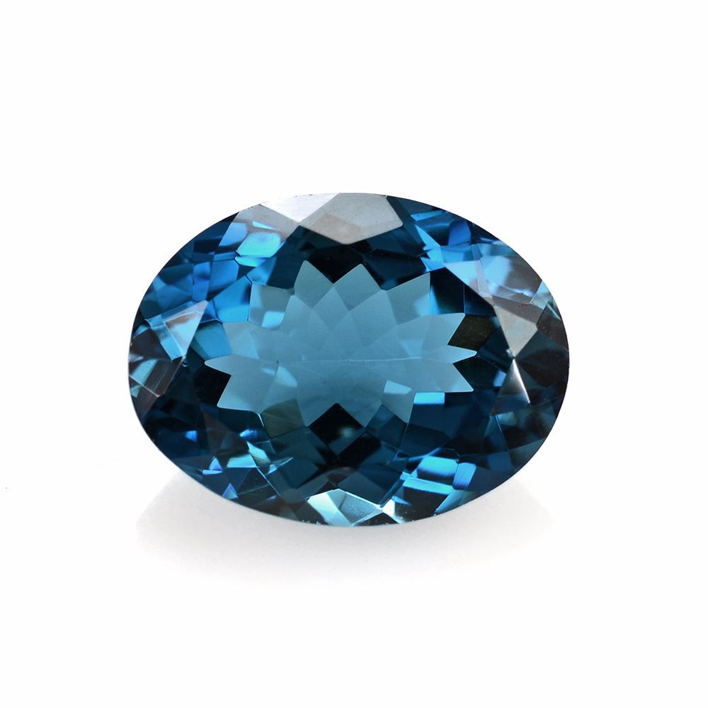 LONDON BLUE TOPAZ CUT OVAL 16X12MM 10.67 Cts.