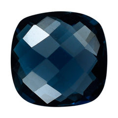 LONDON BLUE TOPAZ BRIOLETTE CUSHION 13MM 10.37 Cts.