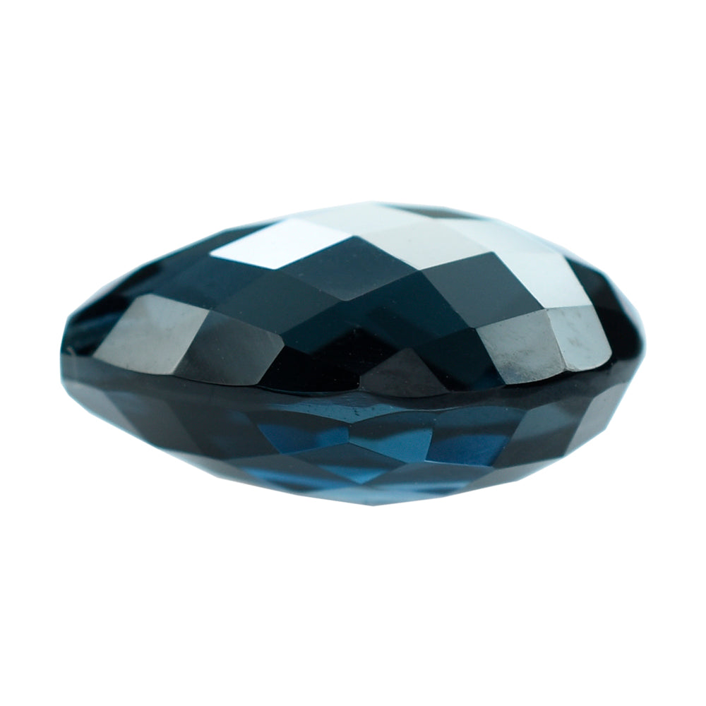 LONDON BLUE TOPAZ BRIOLETTE PEAR (HALF DRILL) 20X15MM 25.17 Cts.