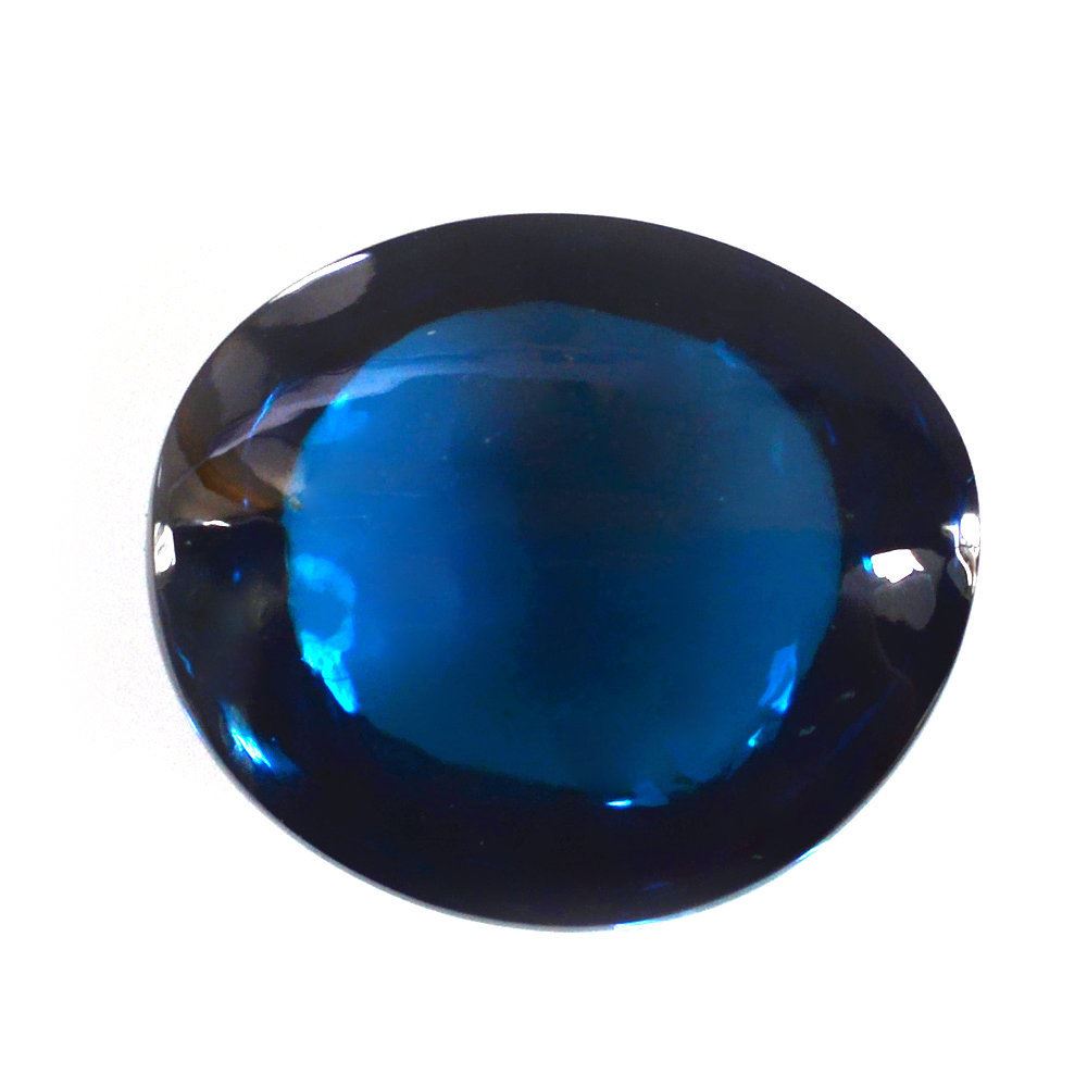 LONDON BLUE TOPAZ FANCY OVAL 14.50X13MM 15.38 Cts.