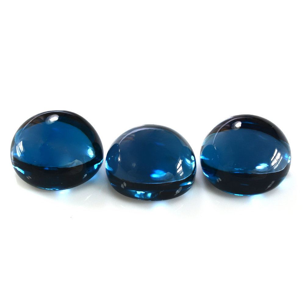 LONDON BLUE TOPAZ FANCY OVAL 14.50X13MM 15.38 Cts.