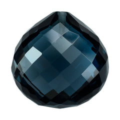 LONDON BLUE TOPAZ BRIOLETTE HEART (HALF DRILL) 18MM 27.20 Cts.