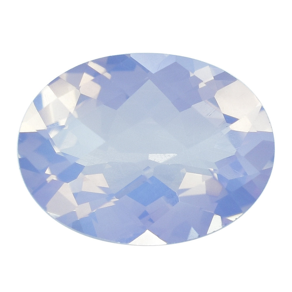 LAVENDER MOON QUARTZ CHECKER CUT OVAL 16X12MM  7.83 Cts.