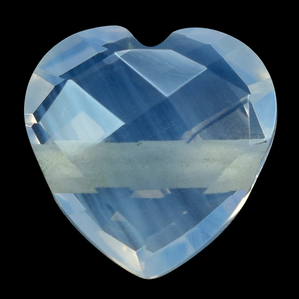 LEVANDOR MOON QUARTZ BRIOLETTE HEART  (FULL DRILL) 10MM 2.95 Cts.
