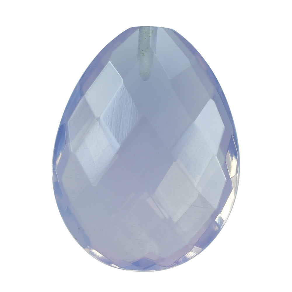 LAVENDER MOON QUARTZ BRIOLETTE PEAR (HALF DRILL) 19.50X15MM 12.13 Cts.