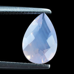 LAVENDER MOON QUARTZ CHECKER CUT PEAR 12X8MM 2.40Cts.