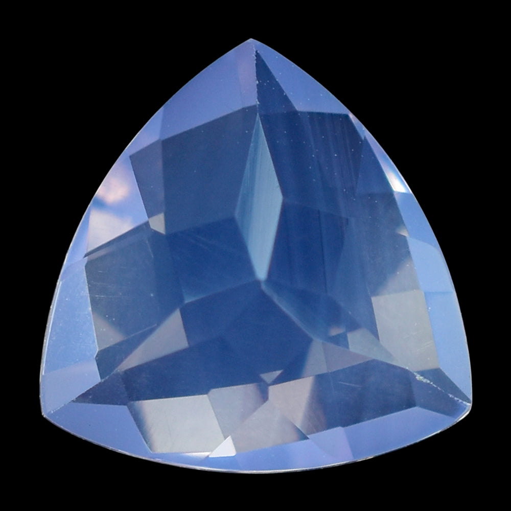 LAVENDER MOON QUARTZ CHECKER CUT TRILLION 10MM 2.97Cts.