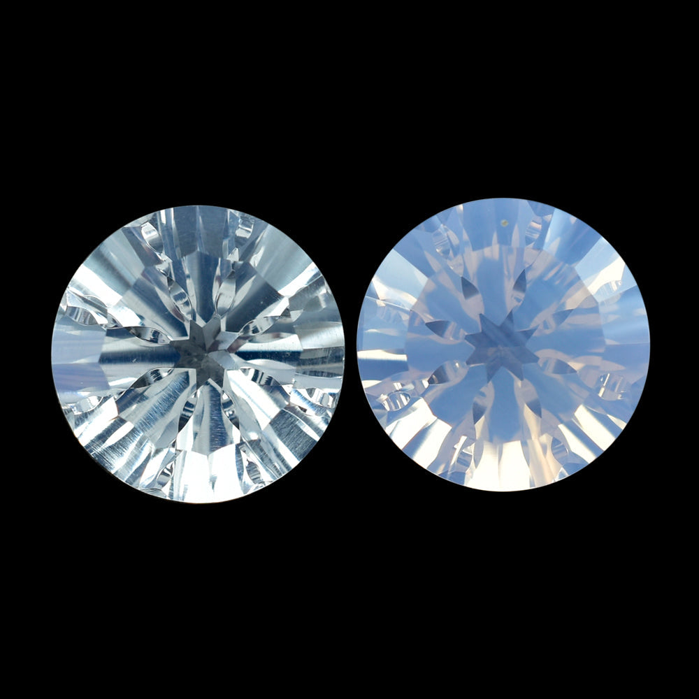 LAVENDER MOON QUARTZ CONCAVE SPLENDOR CUT ROUND 12MM 5.14 Cts.