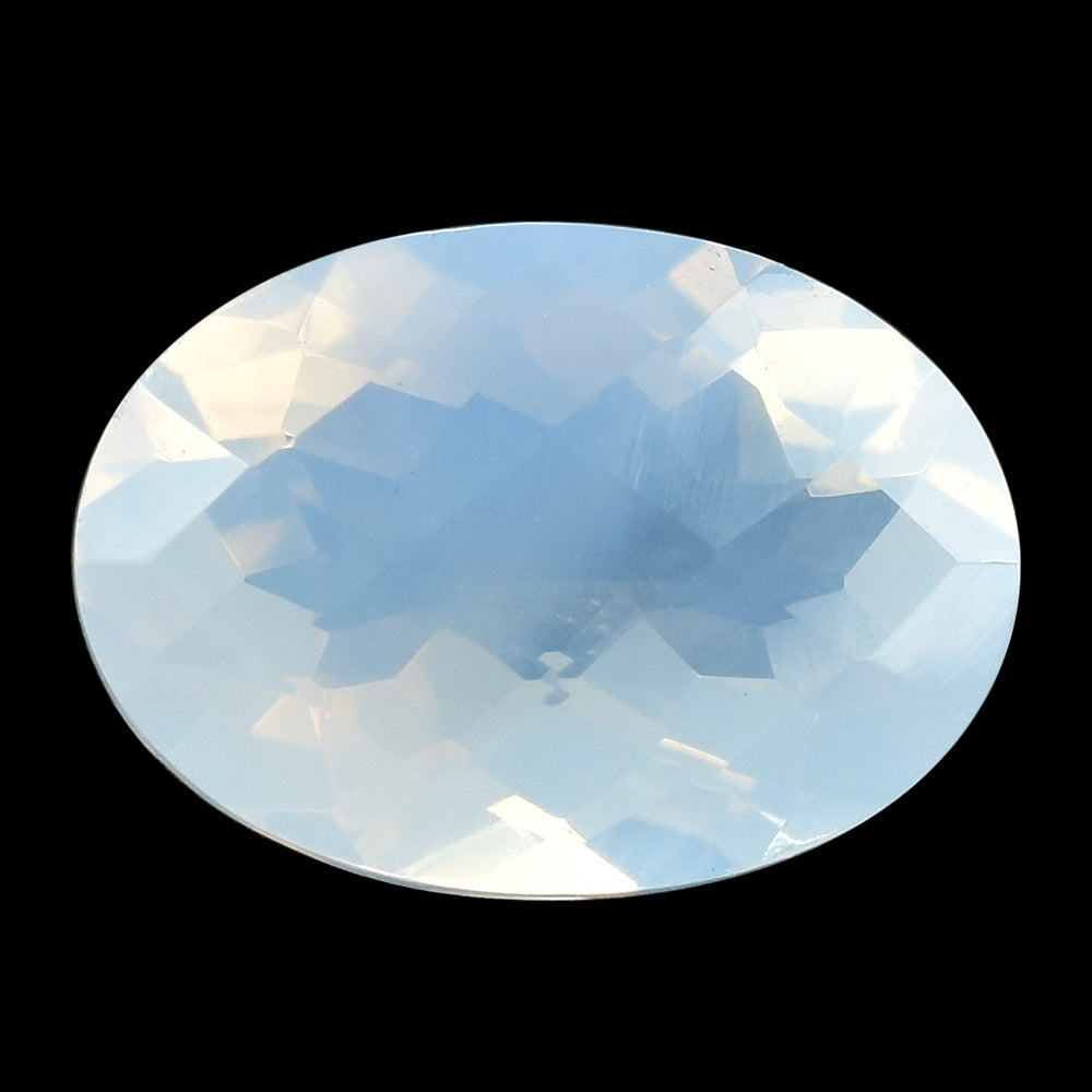 LAVENDER MOON QUARTZ CHECKER CUT OVAL 14X10MM 5.03Cts.