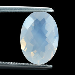 LAVENDER MOON QUARTZ CHECKER CUT OVAL 14X10MM 5.03Cts.