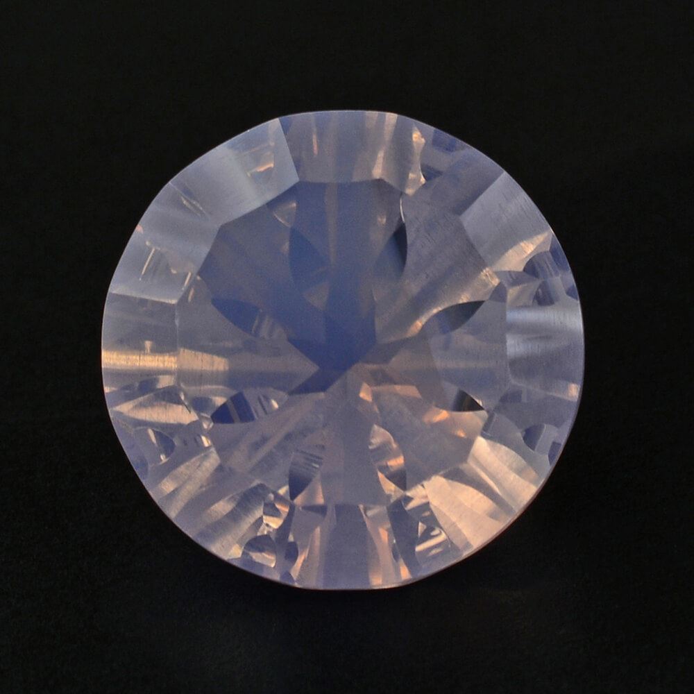 LAVENDER MOON QUARTZ CONCAVE SPLENDOR CUT ROUND 12MM 5.21 Cts.