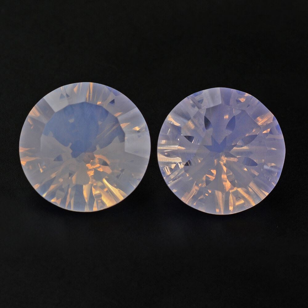 LAVENDER MOON QUARTZ CONCAVE SPLENDOR CUT ROUND 12MM 5.21 Cts.