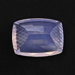 LAVENDER MOON QUARTZ CUSHION WITH STEP CUT CARVED SIDES 16X12MM 9.39 Cts.